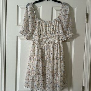 Blue Rain floral mini dress